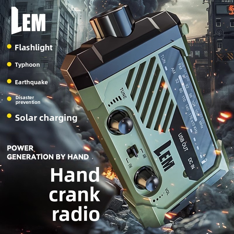 Solar Emergency Charger - Радиоприемник для выживания с ручным приводом
