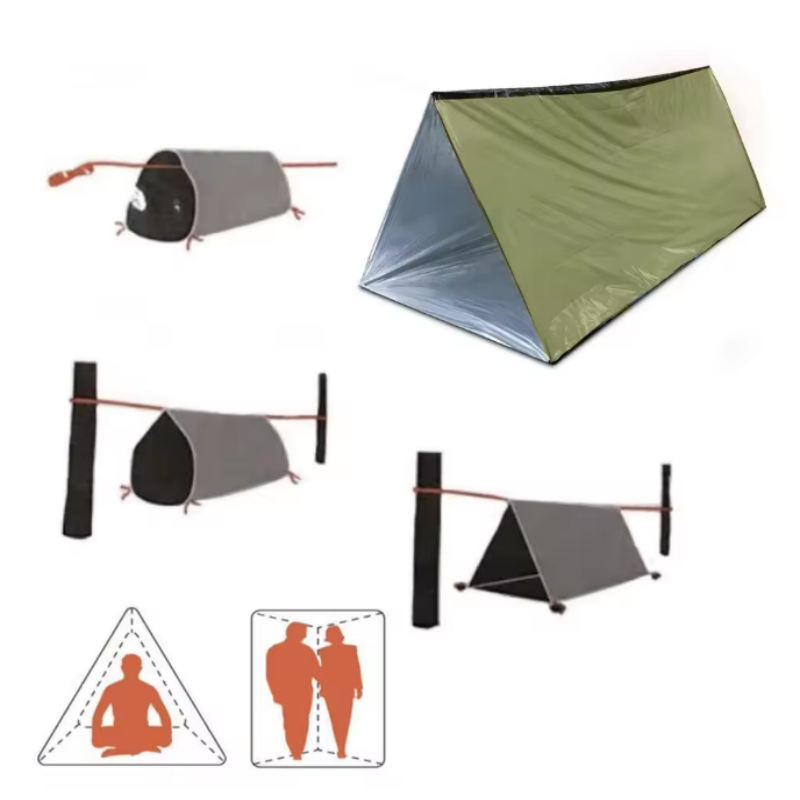 Emergency Mylar Tent - Водонепроницаемая многоразовая двухместная палатка-тубус из майлара