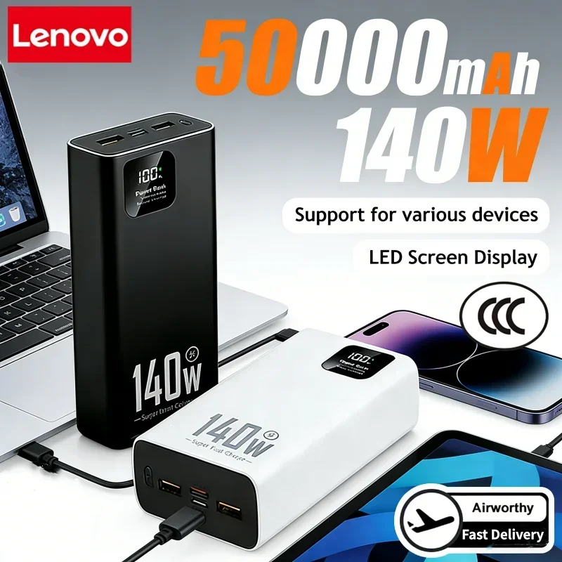 Solar Emergency Charger - Портативное зарядное устройство Lenovo 140W 500000mAh