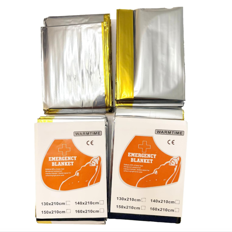 Survival Blanket Reflective - Набор из 4 золотых и серебряных