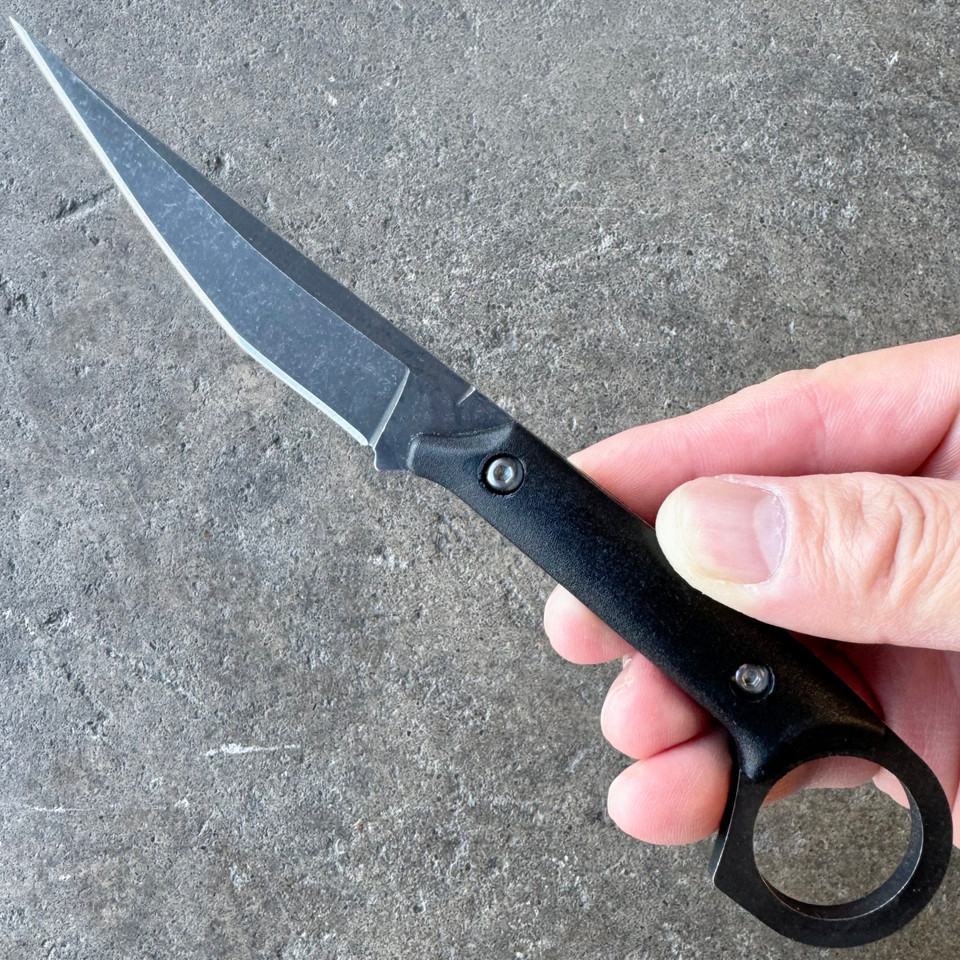 Bushcraft Knife Fixed - Черный нож с фиксированным клинком из