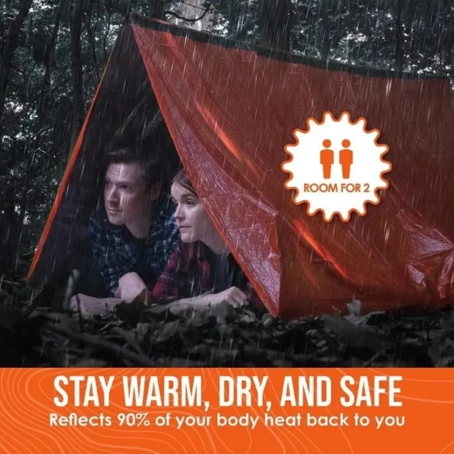 1 шт. аварийный спальный мешок – обзор и цена Emergency Mylar Tent