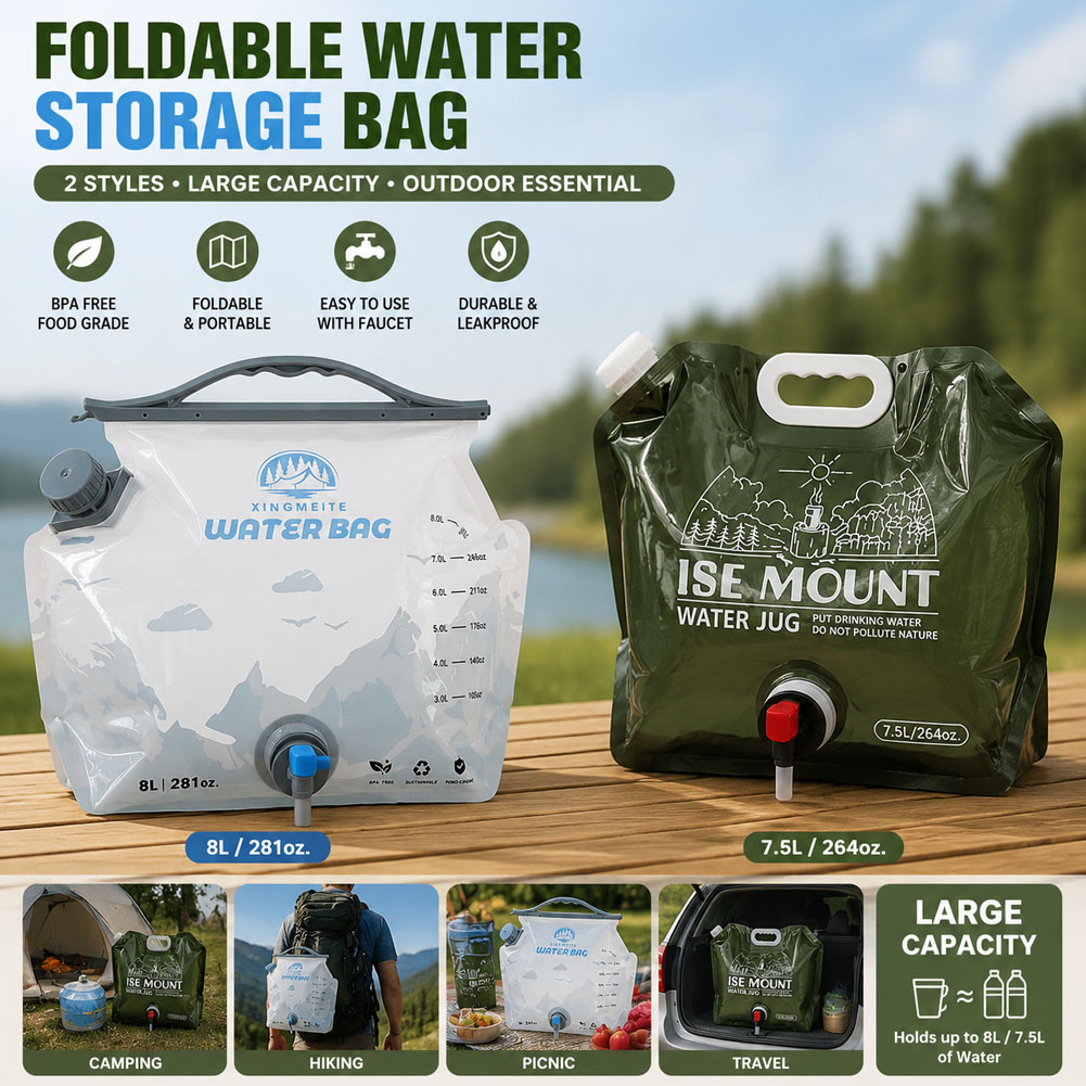 8-литровый складной контейнер  – обзор и цена Water Bag Collapsible